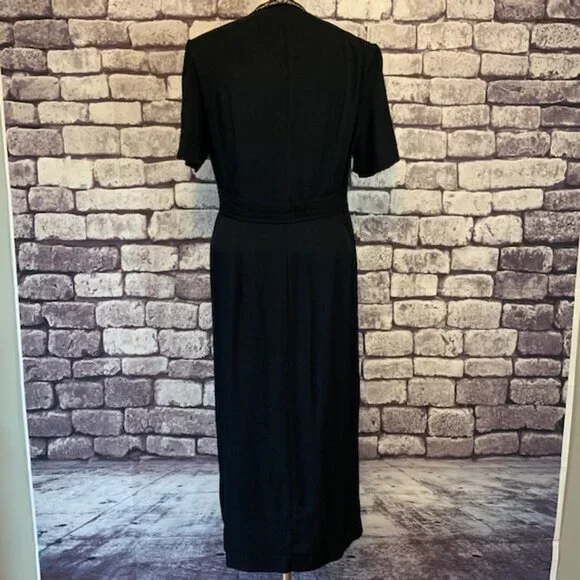 S.L. Fashion Vintage Black Dress Size 12 - Picture 8 of 11